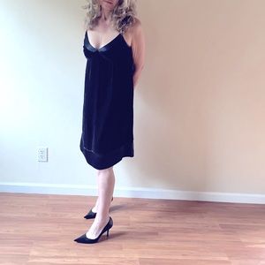 Gap blue velvet dress NWOT